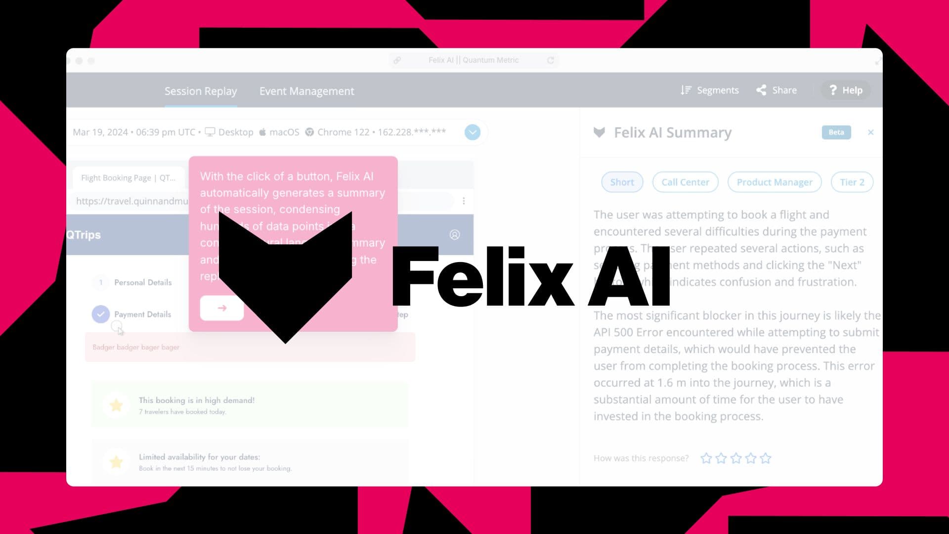 Using Gen AI to rapidly understand a user’s session