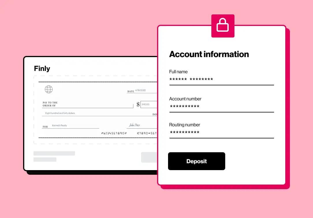 Secure banking deposit form with masked account information for user privacy in financial analytics