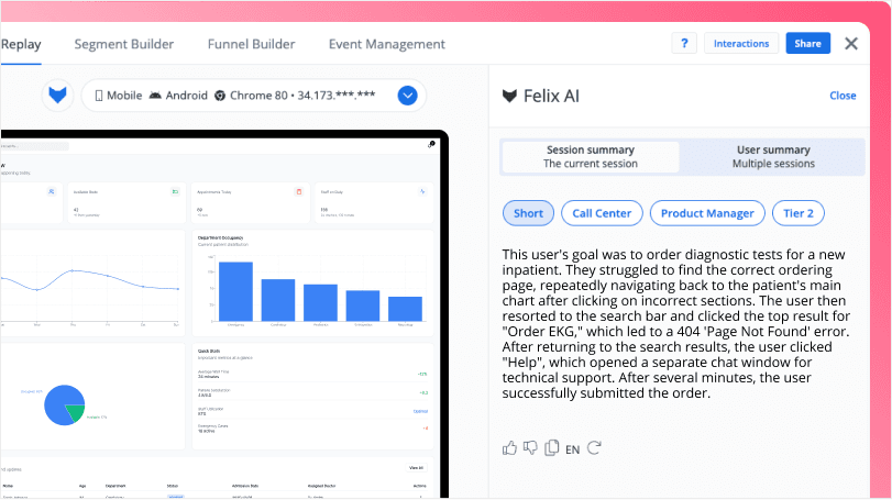Let Felix AI surface the “why” behind patient struggle.