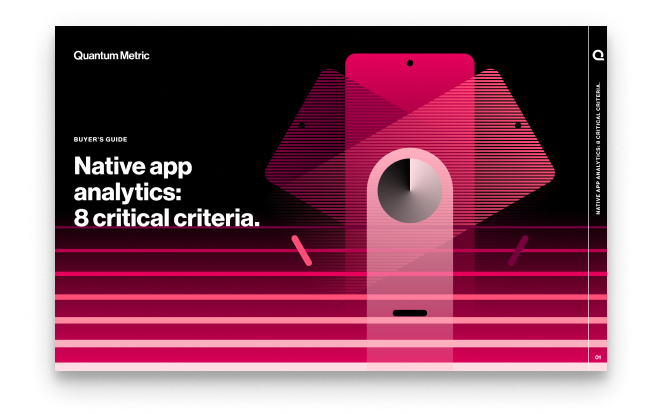 Cover of a buyers guide titled Native app analytics: 8 critical criteria