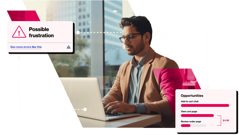Opportunity analysis dashboard for user friction insights
